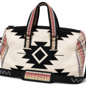 Black & White Tribal Weekender Duffel Bag – Handmade Travel Tote