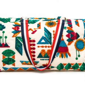 Handcrafted Embroidered Weekender Duffel Bag – Artisan Travel Bag