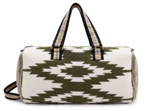Olive Tribal Pattern Weekender Duffel Travel Bag for Women