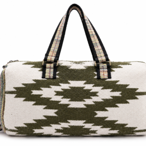 Olive Tribal Pattern Weekender Duffel Travel Bag for Women