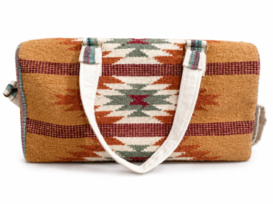 Rust Tribal Geometric Weekender Duffel Travel Tote Bag