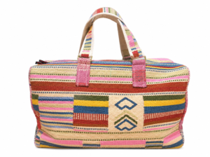 Multicolor Bohemian Stripe Weekender Duffel Travel Bag