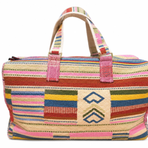 Multicolor Bohemian Stripe Weekender Duffel Travel Bag