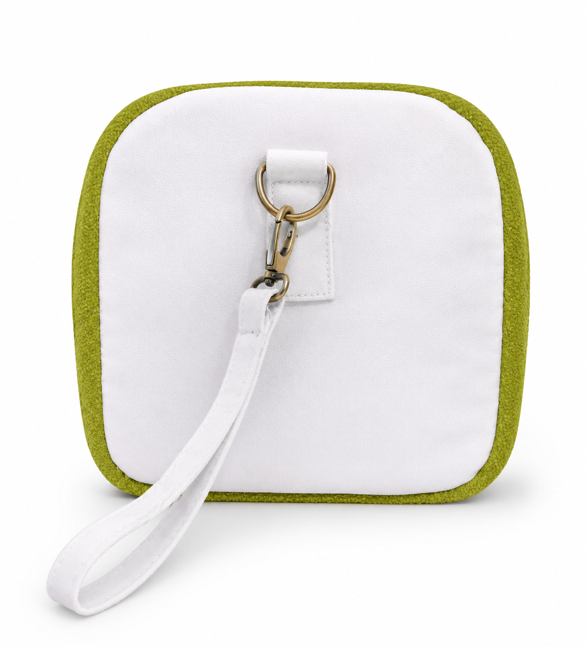 Lime Green Metallic Panel Weekender Duffel Travel Bag - Image 2