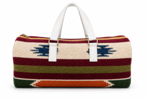 Southwestern Sherpa Stripe Weekender Duffel Travel Bag