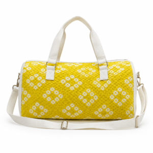 Golden Daisy Pattern Weekender Duffel Bag with Shoulder Strap