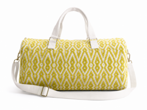 Sunlit Geometric Pattern Duffel Bag with Adjustable Shoulder Strap
