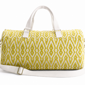 Sunlit Geometric Pattern Duffel Bag with Adjustable Shoulder Strap