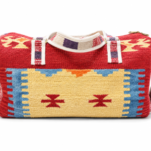 Heritage Kilim Pattern Travel Duffel Bag with Shoulder Strap