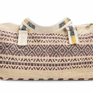 Bohemian Woven Pattern Weekender Duffel Bag with Shoulder Strap