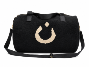 Midnight Nun Symbol Travel Duffel Bag with Shoulder Strap