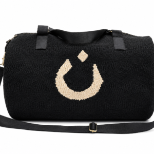 Midnight Nun Symbol Travel Duffel Bag with Shoulder Strap
